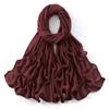 Muslim Modal Hijab Cotton Rayon Scarf for Women Double Stitching Wide Edge Rayon Shawl Islamic Thin Soft Viscose Turban Headband