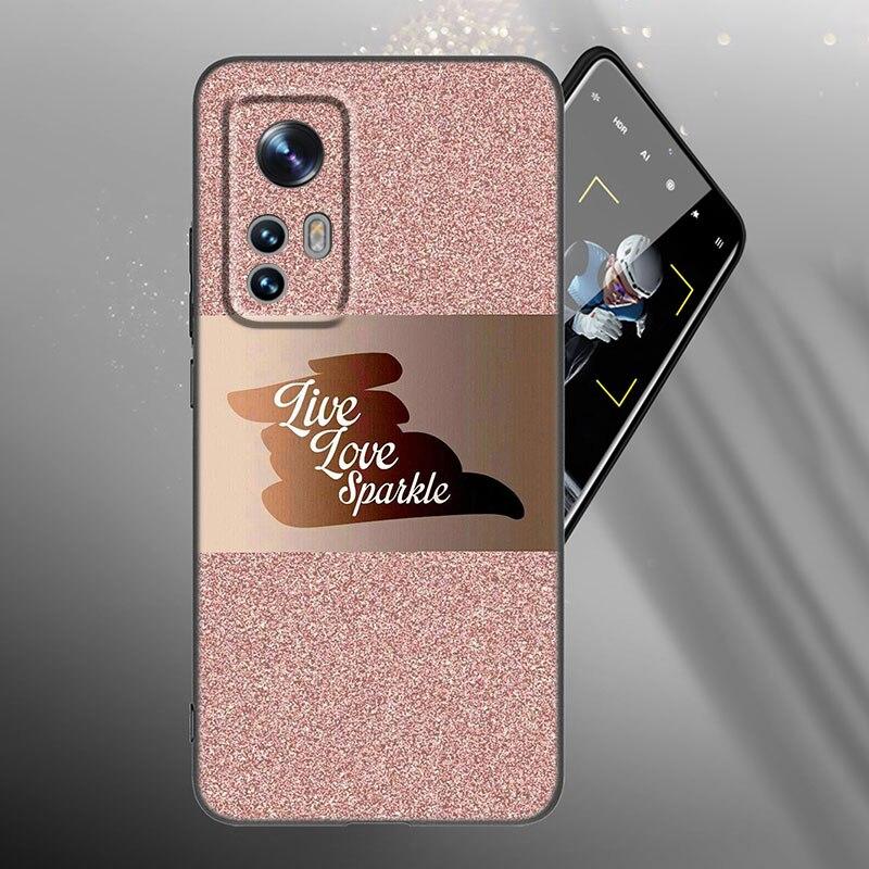 Love Rose Gold Style Phone Case For Xiaomi Mi 10T 11i 11T Note 10 11 Lite NE F1 POCO F3 M3 X3 GT NFC M4 X4 Pro 5G Black Cover