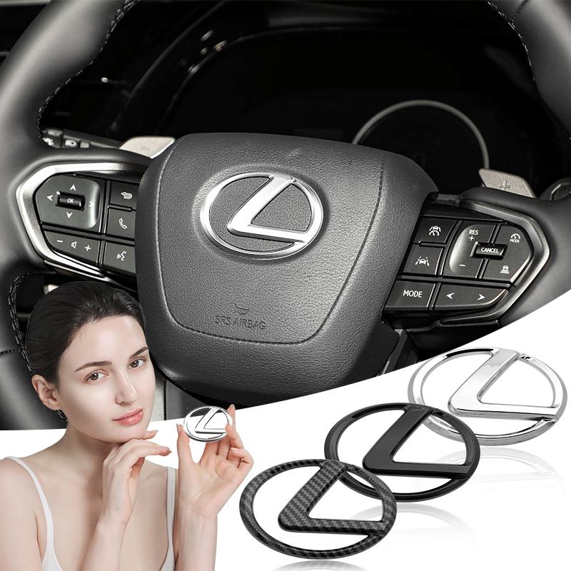 1Pcs Car Steering Wheel Cover Sticker Badge Decoration Auto Accessories For Lexus CT200H ES Fsport GS GX IS LS LX NX RX UX CT