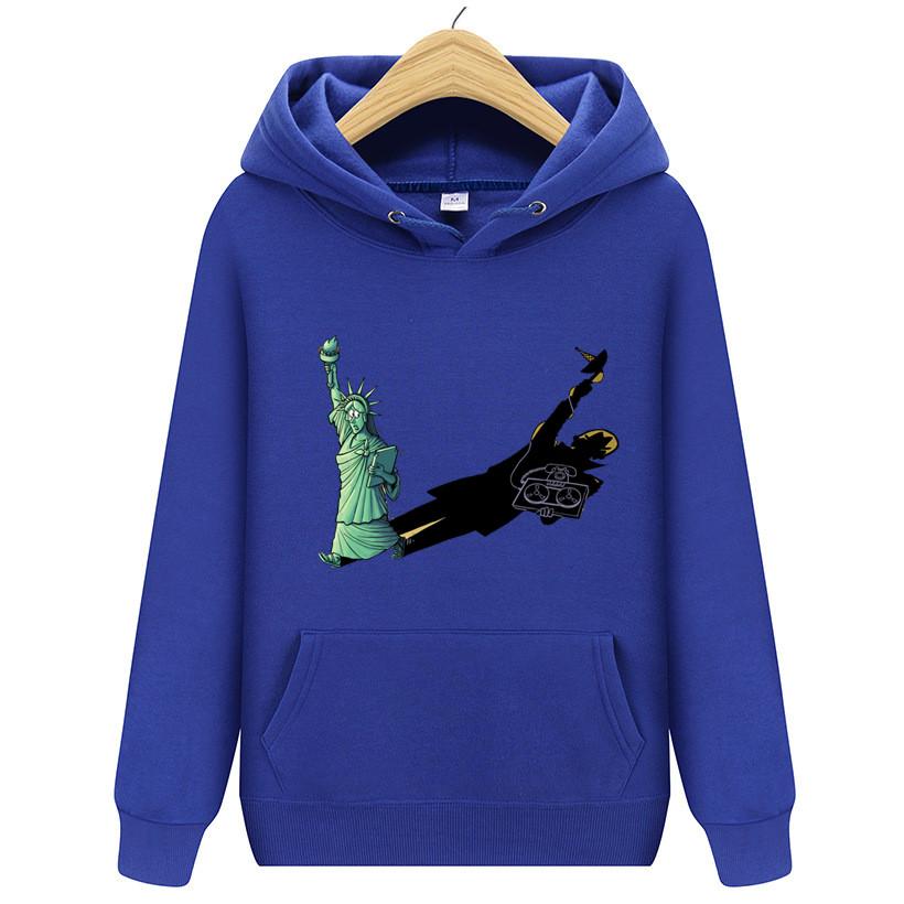 Готическая ретро-толстовка с капюшоном, напечатанная, с начесом, повседневная, для бега, фитнеса, с длинными рукавами