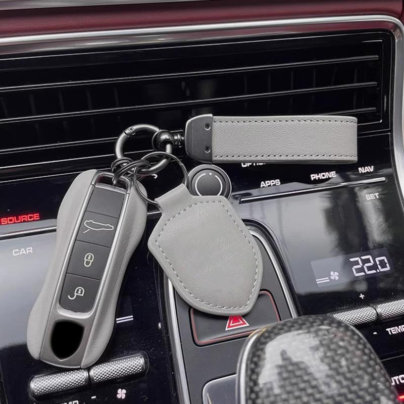 Для Porsche кожаный чехол для автомобильного ключа Кейс для ключей Брелок Оболочка-заменитель для Cayenne Panamera Taycan 911 Новый стиль