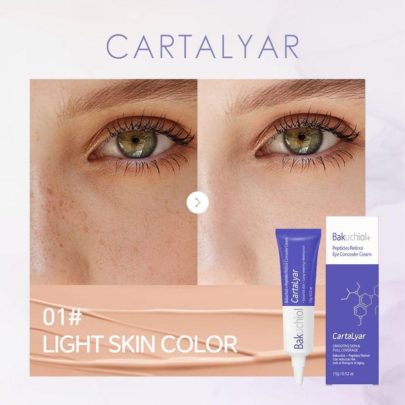 CartaLyar - Консилер-крем для век с бакучиолом, пептидами и ретинолом - 3 оттенка