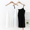 Wearing Modal Camisoles for Women In Summer Loose Medium To Long Pleated Chiffon Top Versatile Bottom Layer Large Size, Thin Inner Layer