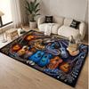 Music Guitar Theme Soft Crystal Velvet Rug Custom Name & Text Print Non Slip Floor Rug for Bedroom Living Room