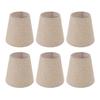 6Pcs Small Lamp Shade Clip On Drum Linen Fabric Lampshade for Candle Bulbs Lighting Accessories