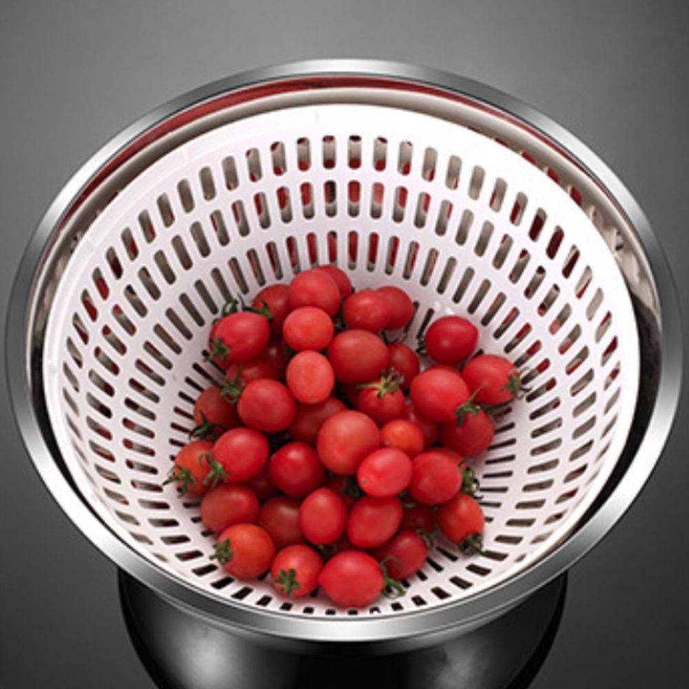 Manual Vegetable Dehydrator Stainless Steel Fruit Washer Salad Spinner Kitchen Accessories