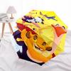 Lion King, Simba Themed Automatic Opening and Closing Umbrella, Brightly Colored 8-rib Portable Umbrella, Suitable for Men and Women, A Perfect Gift f
