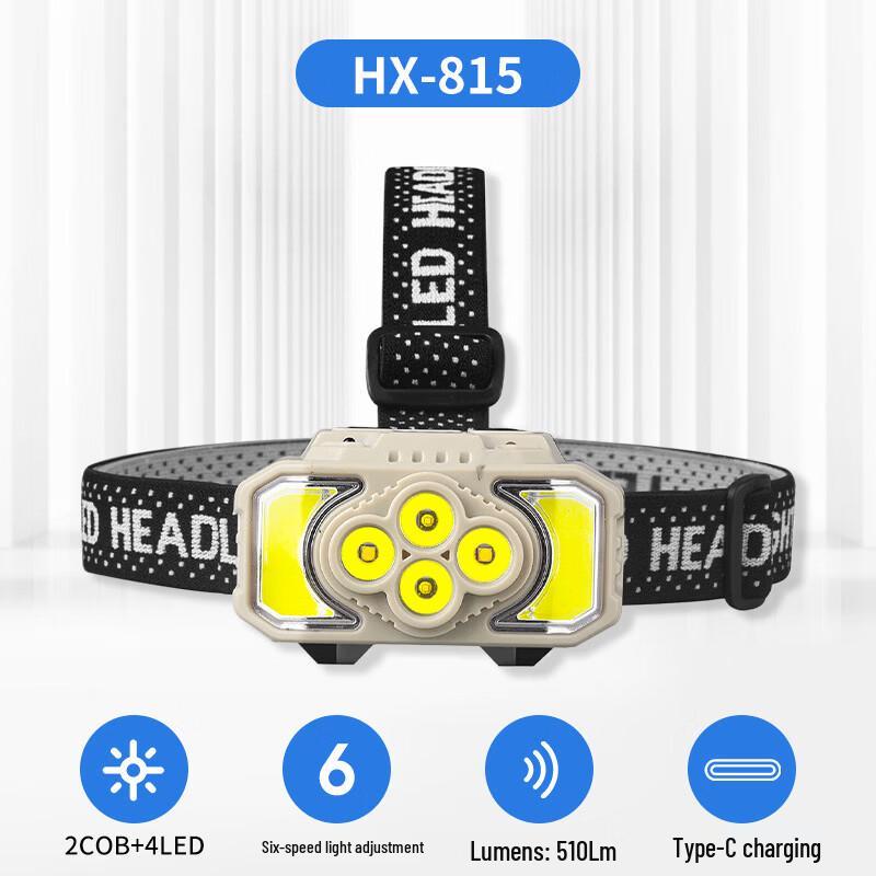 Перезаряжаемый индукционный налобный фонарь HX-816S