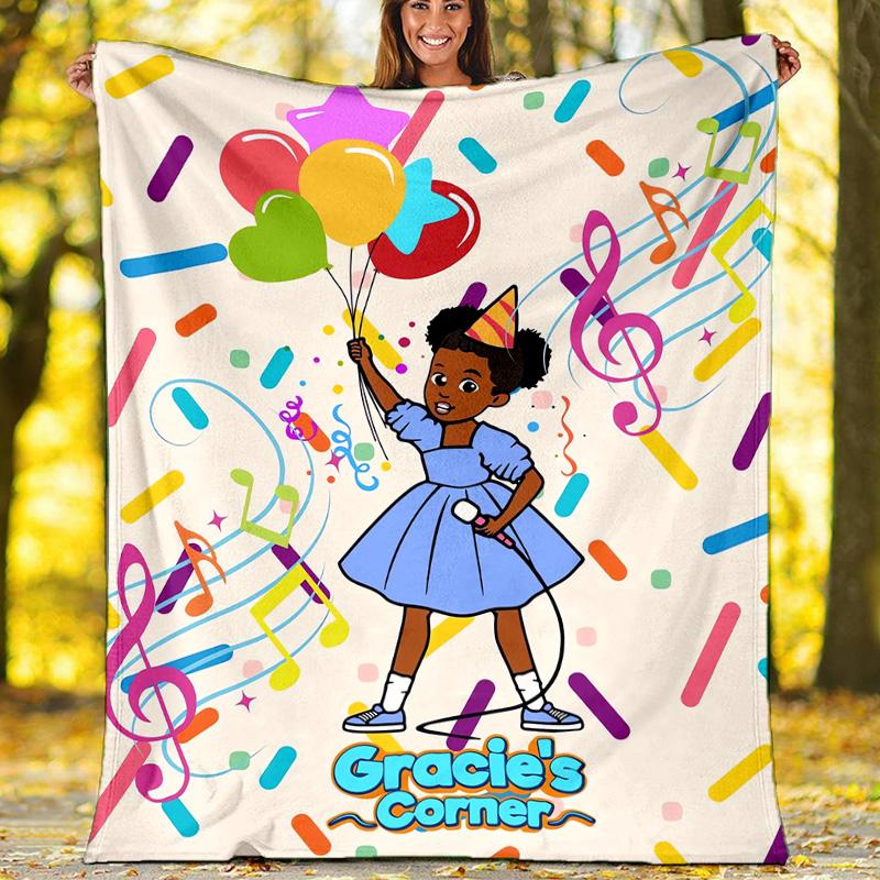 Gracie's Corner printed throw blanket—lightweight,soft,warm;versatile blanket for all seasons—perfect as &air-conditioning throw,nap blanket