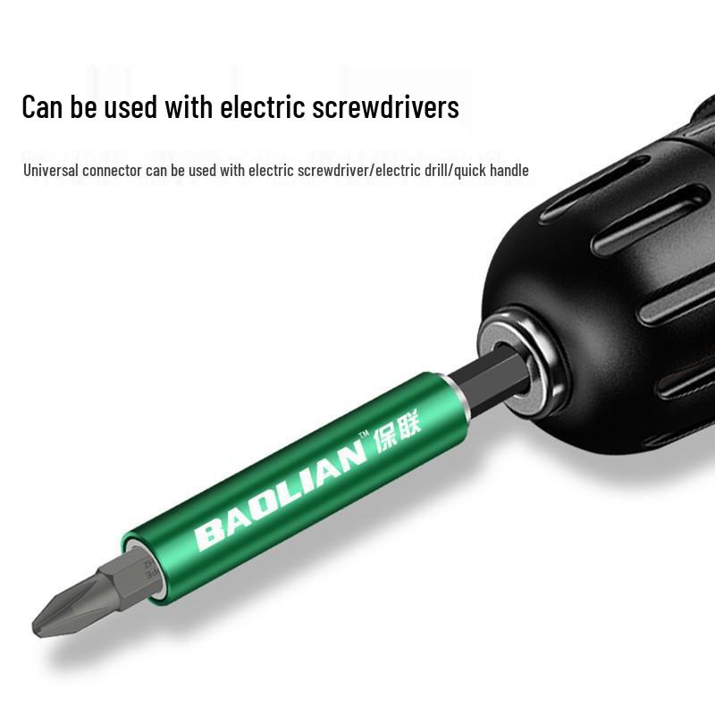 Телескопическая магнитная отвертка для позиционирования бит с шестигранным хвостовиком и удлиненным стержнем-гнездом