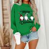 Women's Casual Fashion Round Neck Long Sleeve Christmas Printed Sweatshirt