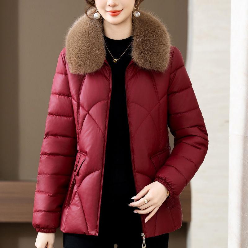 Кожаное хлопковое пальто, зимняя модная толстая и теплая хлопковая куртка, свободное пальто большого размера из хлопка для женщин