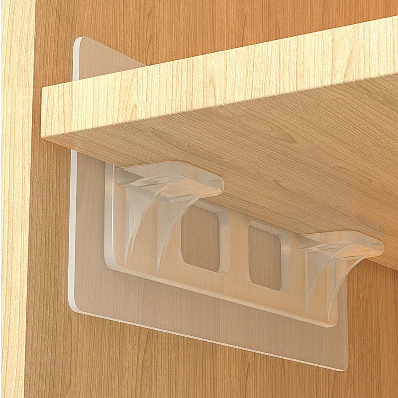 Enhanced Seamless Adhesive Layer Board Bracket: Drag-Free Punching Cabinet Partition Support Corner and Nail.