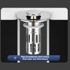 Sink Strainer Universal Basin Pop-Up Drain Filter Hair Catcher Stainless Steel Wash Basin Stopper Kitchen Bathtub Shower Plug