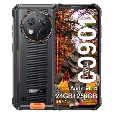 Защищенный смартфон OUKITEL G1 24 ГБ + 256 ГБ 6,52" 10600 мАч Неубиваемый мобильный телефон Камера 48 МП Две SIM-карты 4G NFC/GPS/IP68 Черный