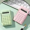 Mini Calculator Flip Cover 8 Digits Big Buttons Large LCD Display Battery Operated Portable Student Finance Desktop Calculator Office Supplies