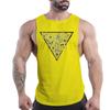 Summer Adult Men'S Fitness Outdoor Crew-Neck Vest Creative Triangle Pattern 2d Print Breathable Stylish Sleeveless Shirt
