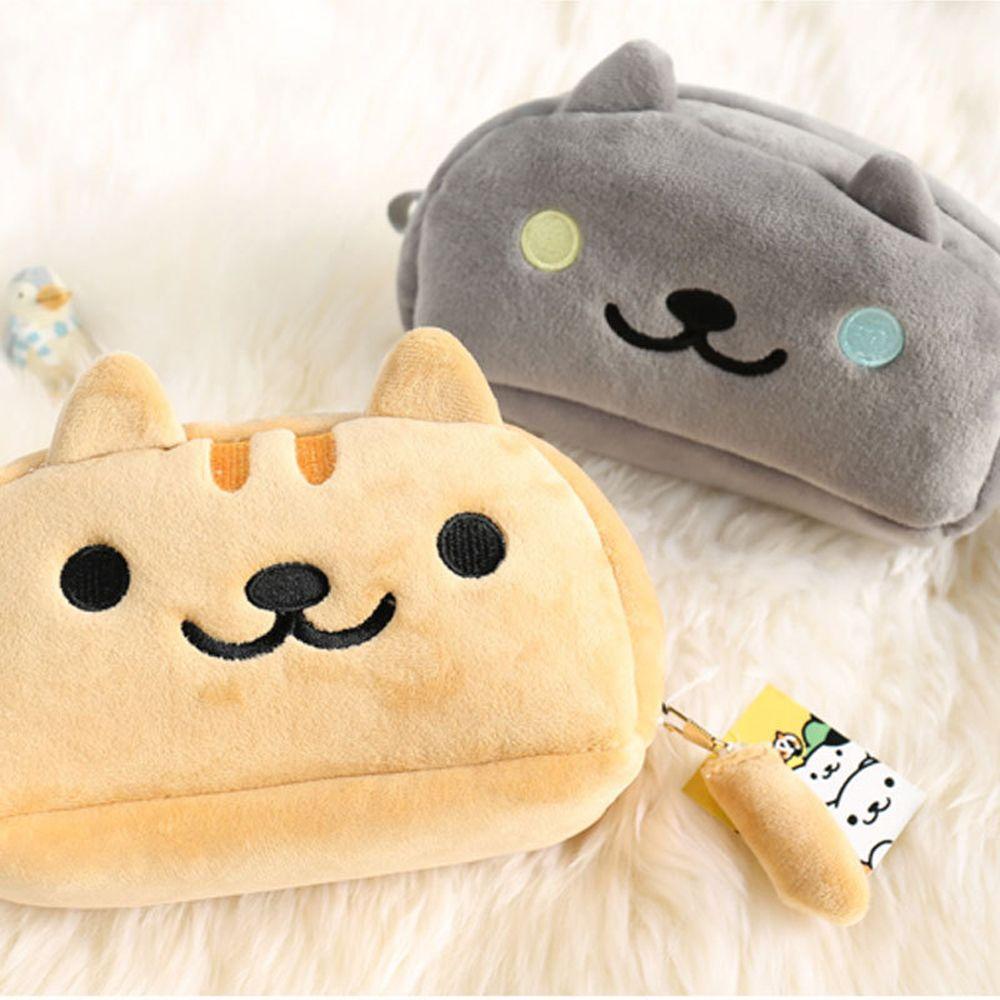Capacity Makeup Organizer Cosmetic Cases Cat Pencil Bags Stationery Organizer Plush Pencil Bag