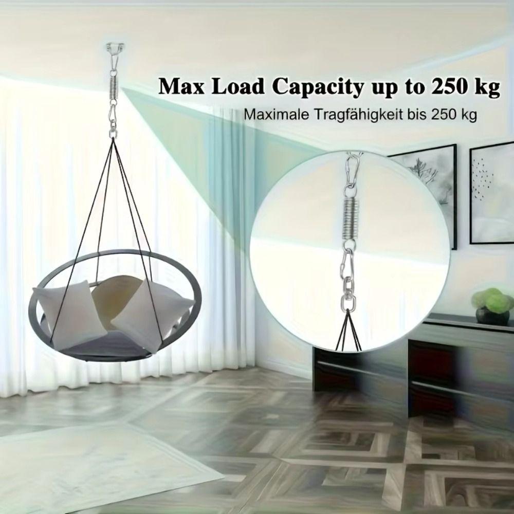 Large Load Capacity Hanging Chair Swing Spring 360 Degree Rotation Swivel Mount Chain Outdoor