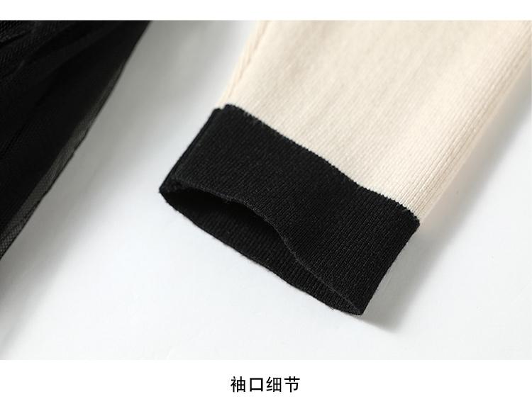 Autumn Winter Spring Women Casual Fashion Black White Long Sleeve Knitted Sexy V-neck Midi Dress S-XL