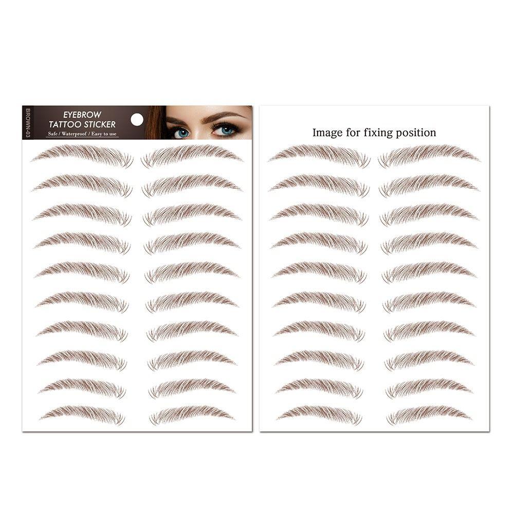 Косметические 6D татуировки для бровей Наклейки Моделирование бровей Наклейки для бровей Переводные картинки для воды