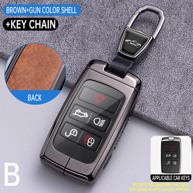 Zinc Alloy Car Key Case Cover Shell For Land Rover Range Rover Discovery Evoque Sport Velar For Jaguar XE E-Pace Accessories