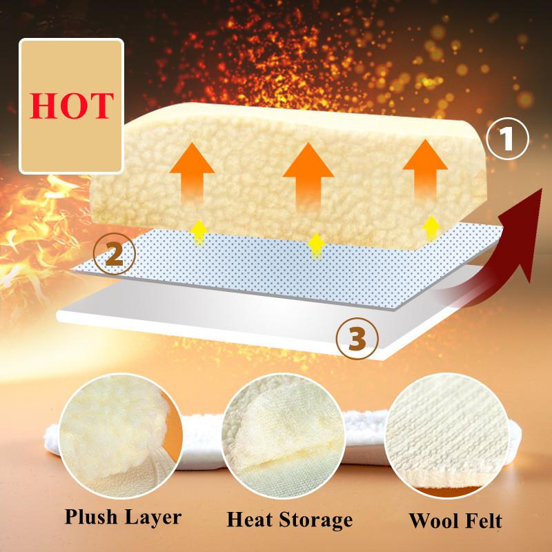 NO.8 Winter Plush Warm Insoles for Shoes Height Increase Insole for Feet Martin Snow Shoe Insert Thicken Heating Sole Men Woman