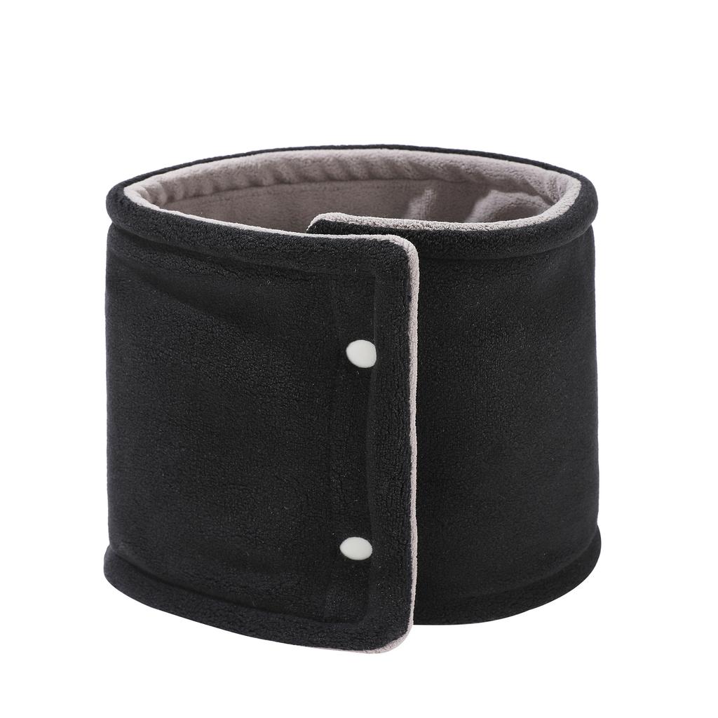 Men's and Women's Winter Warm Fleece Lined Neck Gaiter Reversible Snap Button Neck Warmer All Match Outdoor Sports Cold Protection Neck Cover