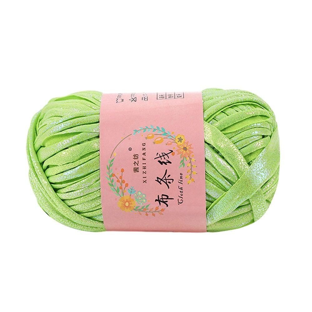 100g Shiny Crochet Yarn Imitation Leather DIY Hand Knitting Universal Yarn Ball For Cushion