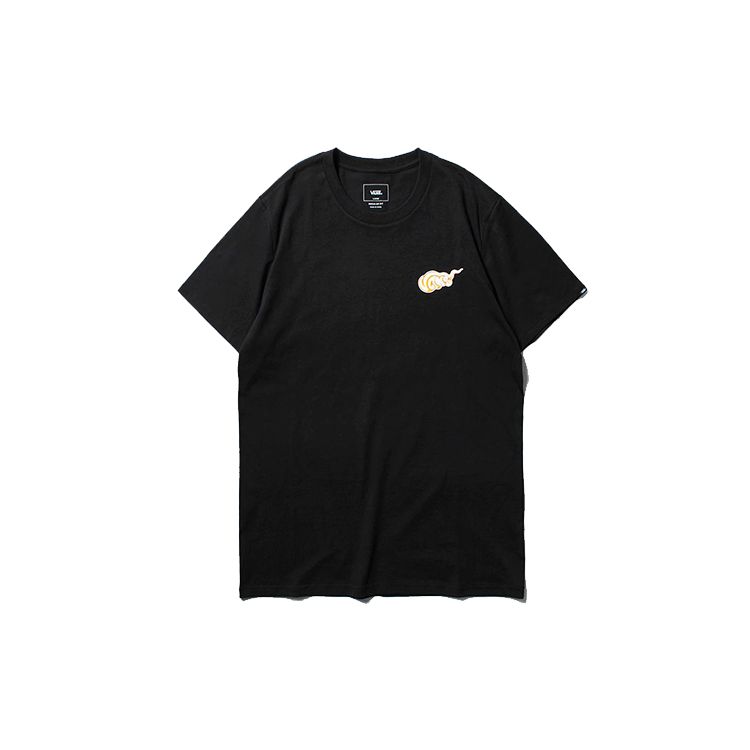 Vans Футболка с коротким рукавом и принтом «Мифическое существо» в сотрудничестве с азиатскими художниками, мужские топы, черный VN0A4P5LBLK