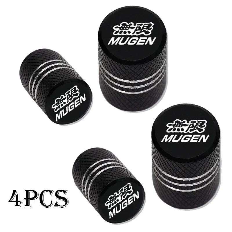 PLXI9 4Pcs Car Wheel Tire Valve Caps Tyre Stem Covers Airdust Waterproof For Honda Mugen CB400 CB650F CBF CBR250RR CRF SH300 NC750