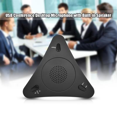 USB Настольный компьютер Конференция Всенаправленный Конденсаторный Микрофон Микрофон Динамик Спикерфон 360 градусов Захват Звука