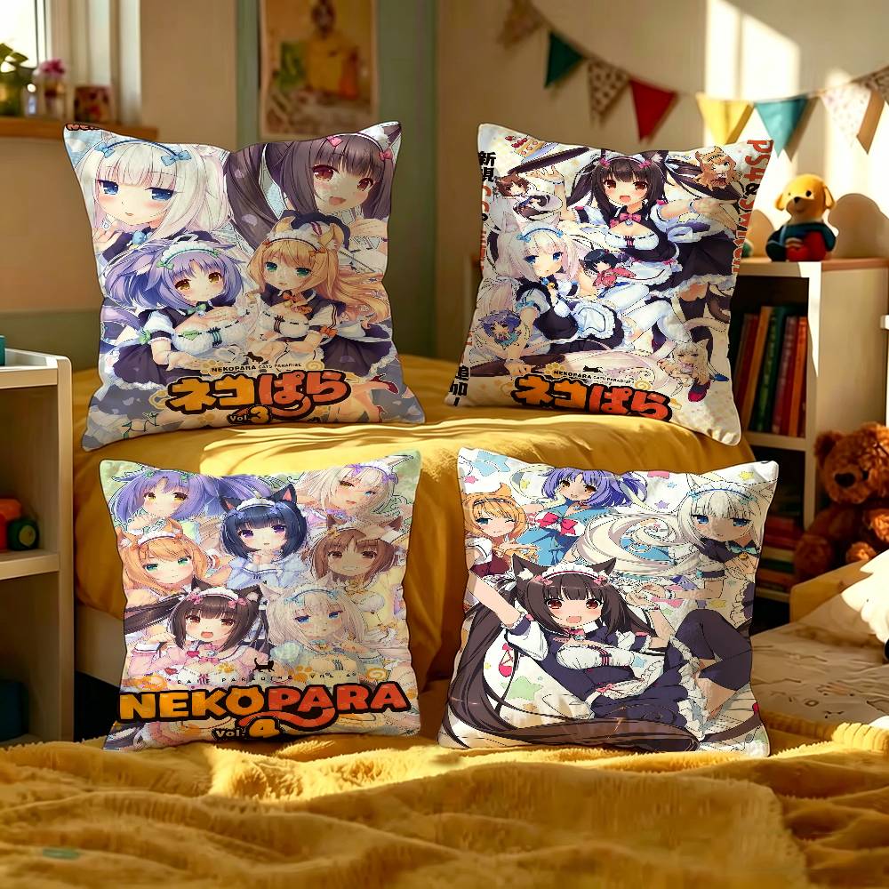 N-Nekopara Игра Горничная Аниме Наволочка Мультяшный Подарок Чехол для Подушки Спальня Дом Диван Стул Сиденье Декор Наволочка