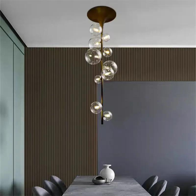 Nordic Luxury Restaurant люстры Glass Bubble Horn Ceiling Pendant Designer Restaurant Home Decoration Ceiling Pendant Lamp
