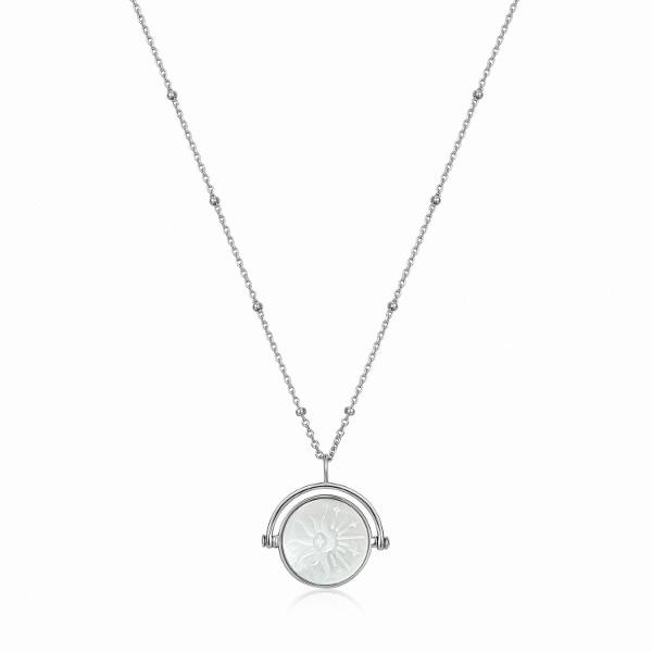 Колье-подвеска Ania Haie Sunbeam Emblem на шариковой цепочке, серебро 925 пробы N030-05H