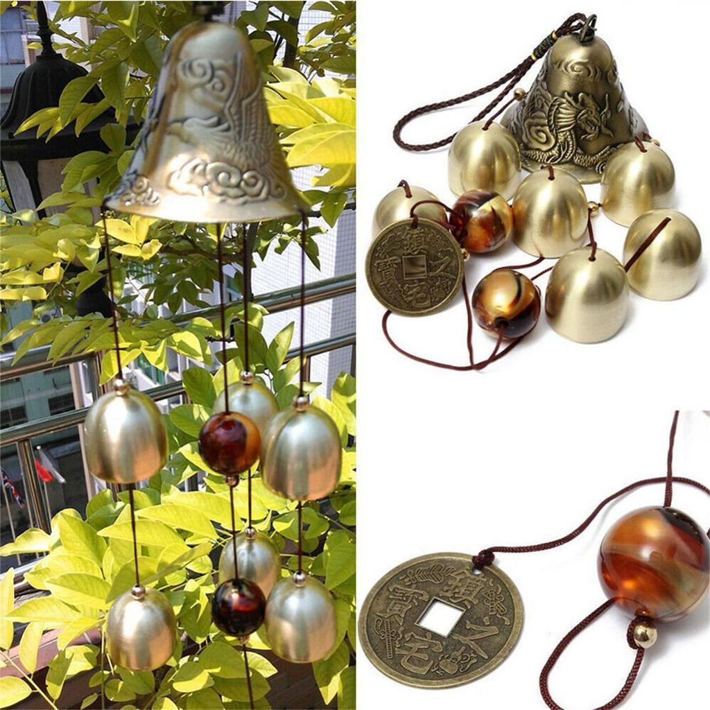 Large Outdoor Garden Wind Chimes Metal Yard Hanging Decor Copper Ornament