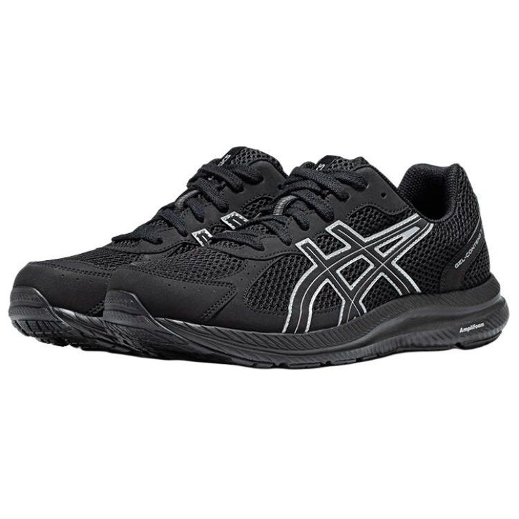 Asics Gel-Contend 7 Comfortable Fashion Fabric Synthetic Leather Shock Absorbing Durable Low-Top Casual Running Shoes Men Sneaker Black 1011B917-001