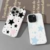 Япония Корея Ins Звезда Чехол для телефона для IPhone 16 15 14 13 12 11 Pro Max XS XR XSMax 6 7 8 Plus Глянцевый HD Жесткая ПК Крышка