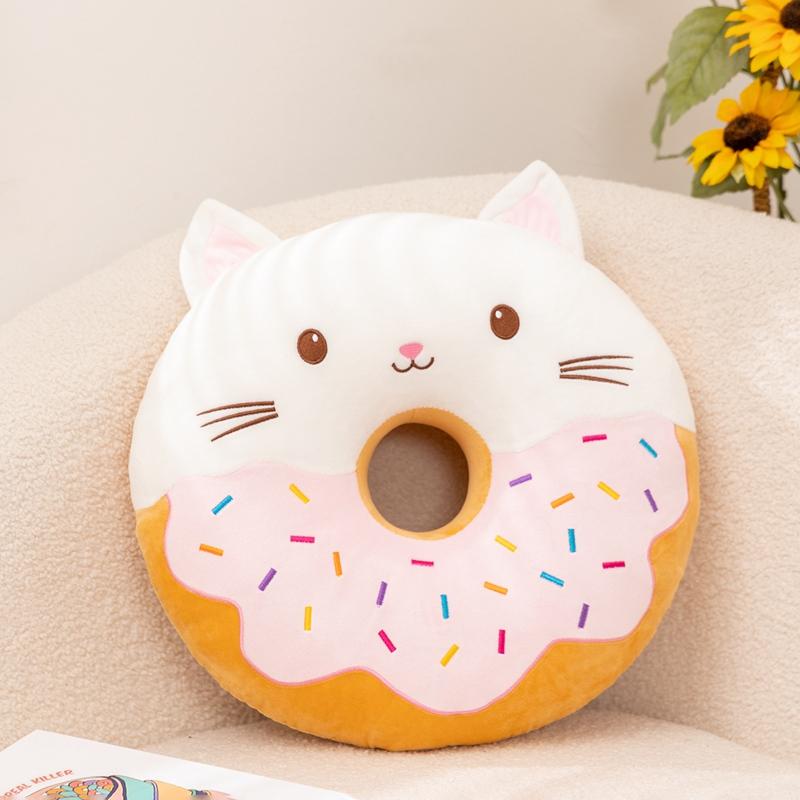 42cm Animal Donut Cushion Seat Cushion Pillow Cat Dog Penguin Dog Sheep Dessert Office Work Rest Gifts for Girls Christmas Gift