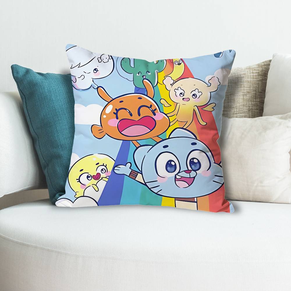 Cartoon AAmazing World GGumball Various Sizes Square Pillow Case For Car Home Bedchamber Decor Custom Valentine gift