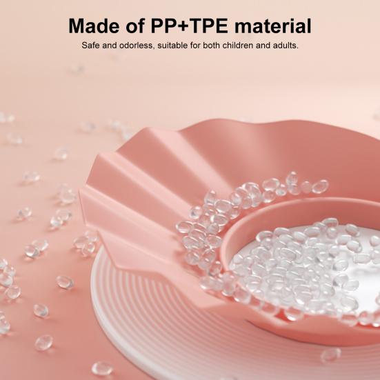 Шапочка для душа, регулируемая шапочка для купания, шапочка для шампуня, козырек, мягкая защита для мытья волос, не содержащая BPA, для головы