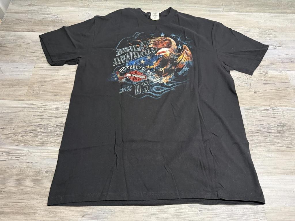 Футболка Harley Davidson Патриотический Орел Американский Флаг Birch Run Мичиган XL