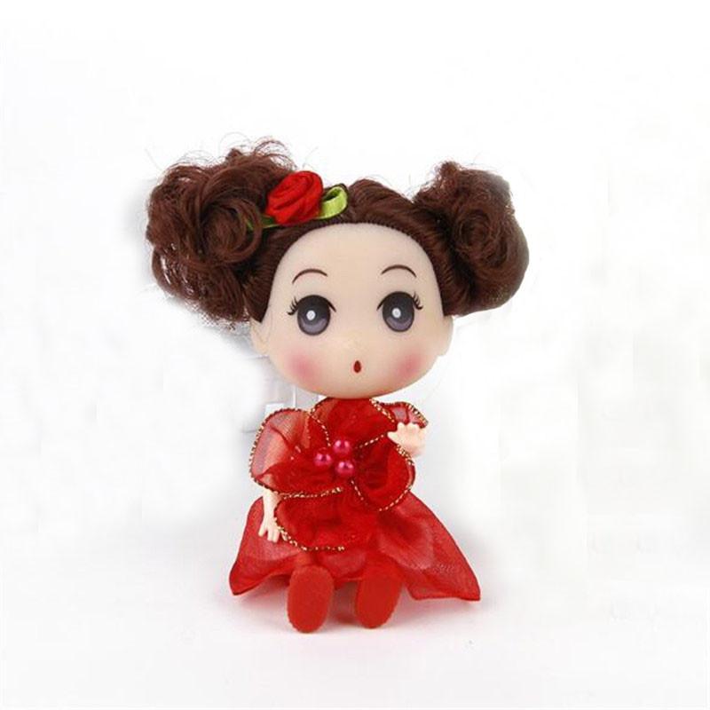 Cute Pearl Flower Puzzle Doll Toy Small Pendant Dress Doll Toy for Children's Valentine's Day Gift, Unisex 12cm