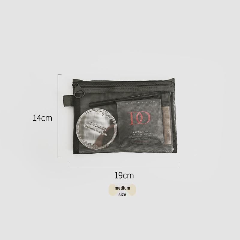 Прозрачная сетчатая косметичка: Вместительная портативная дорожная косметичка для помады и туалетных принадлежностей