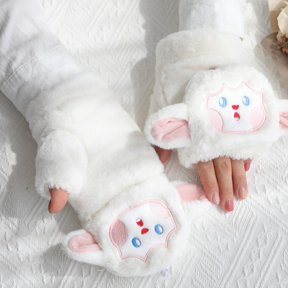 Cartoon Animals Cartoon Winter Gloves Soft Plush Pig Gloves Kawaii Children Gloves  Autumn