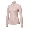 Womens Long Sleeve Yoga Top With Gold Zipper Stretch Fit Athletic Jacket Gym Running Fitness