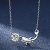 1 Carat Diamond Test Past D Color Moissanite Dolphin Pendant Necklace Silver 925 Original Gemstone Fish Necklace Chain for Girls
