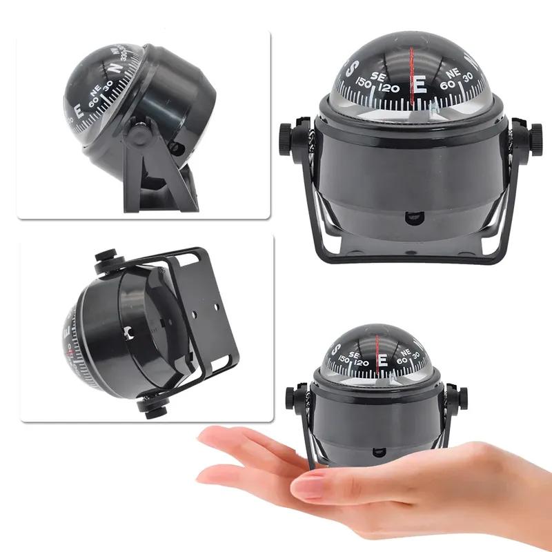 Ball Shaped Vehicle Navigation Car Compass with Dial Sea Pivoting Marine Boat Compass Splashproof Sea Marine Electronic Compass