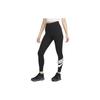 Nike Sportswear Classics Logo Print High-Waisted Fitness Leggings Women Bottoms Black DV7792-010