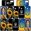 For Samsung Galaxy S24 S23 iPhone 16 15 14 Xiaomi Redmi Note 13 12 11 10 Plus 9 Pro Max X XR Phone Case Ukraine Flag Ukrainian Girl OPPO Huawei Cover